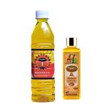 TOPALE'S Premium Wooden cold Pressed Almond oil 200ml+ Deepam Oil 500ml