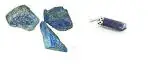 Astroghar Lapis Rough Stone Blue Pendant