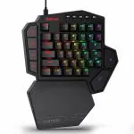Redragon K585 DITI Wired, USB 2.0 One Handed RGB Mechanical Gaming Keyboard With Brown Switches, Type C Professional Gaming Keypad With 7 Onboard Macro Keys, Detachable Wrist Rest, 42 Keys