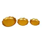 RSD Home Decorative and Pooja use Rectangle Urli Set (47 x 47 x 9 , 38 x 38 x 8 , 34 x 34 x 7), Pack Of 3