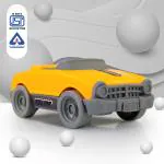 NHR Dinky Toy Car Plastic Die cast Pull & Push Vehicle Racing Toy Cars Play Set Toddlers Car Toys Pullback Mini Cars Toys for Kids up to 3 Years (Orange)