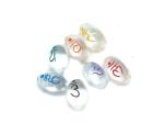 Astroghar Clear Quartz Crystal Seven Chakra Sanskrit Symbol Engraved Stones Set