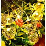 CORALTREE 16 LED Metal Moroccan Lantern String Lights for Home Decoration Party Festival Diwali Home Decoration Party Festival 3D Light, (Metal Moroccan Lantern String Lights)