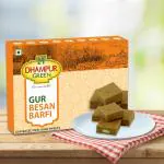 Dhampur Green Gur Besan Barfi -400g