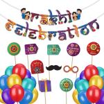 Festiko Set of 36 Pcs Rakhi Celebration Combo (Banner, Balloons, Photobooth Props), Raksha Bandhan Decoration Combo