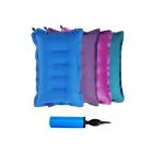SHIVAM CART Sleeping Inflatable Air Pillow with pump Soft Comfort Ultralight Portable Neck Pillow for Travel Flight Bus and Office for Men and Women (Multi Color) (Pack of 4))