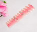 Gleevia Acrylic Multicolor 24 Tips Pre-Designed Reusable Fake Nails With Glue, Pusher And Filer - Presson230