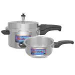 KAVIRAJ Friendly Regular Twin Pack | Pressure Cooker 5 L and Pan 4 L