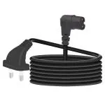 Fedus 1.2 Meter 2-Pin L-Shape Universal Replacement Ac Power Cord Cable Wire For Led Tv, Black