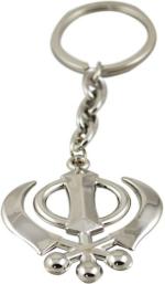 Blue Aura Anishop Silver Khanda Key Chain (Pack Of 2)