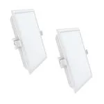 Fybros Warm White Cube Sleek Panel Ambient Square False Ceiling Led Lights For Home - 22 Watts, 2 Pc