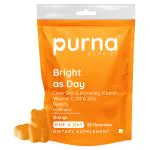 Purna Gummies Vitamin C Orange & Zinc for Adults & Kids, Immunity Boost, Skincare, 30 Gummies