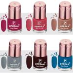 Perpaa Fuchsia Pink, Pink Punch, Perfect Nude, Ash Grey, Bridal Maroon, Blue Dragon Nail Polish (Pack Of 6)