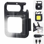 ODD M EVEN LED Light 2-Hours Battery Life with Bottle Opener, Magnetic Base and Folding Bracket Mini COB 1000 Lumens Rechargeable Emergency Light for Fishing,Walking, Camping