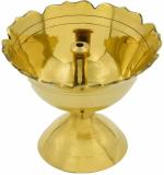 T-KA108 BrassAkhand-Diya7.0(1) Brass (Pack of 2) Table Diya Set  (Height: 2.3 inch)
