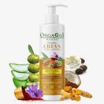 Orgaglo natural Ubtan body lotion with Saffron, Aloe Vera with Shea butter for Glowing skin