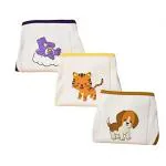 Softcare Boys and Girls White Printed Cotton Pack of 3 Reusable Diapers
