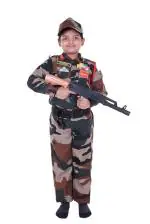 RAJ FANCY DRESSES Army Dress for Kids, Indian Military Soldier, New Army Full (12 - 14 Years)