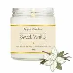 JAIPUR CANDLES Scented Candle | 90 Grams, 1 Candle | Fragrance Candle | 25 Hours Burn Time | Soy Wax | Natural Essential Oil | Scented Candles for Home Decor & Gifting (Sweet Vanilla)