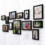 DJ ARTS Classic Frame set of 12 Individual Photo Frames (Black 4x6-7, 7x5-4 6x8-1)