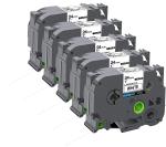 HAIDERY HARDWARE AUTM N/c Multicolor Compatible for Brother Tz Label Tape AZE Labeling Tape Laminated Work for P Touch PTD600 PT2430PC PT-P700 PT-P710BT PT-P750W (24mm) ( Pack of 5)
