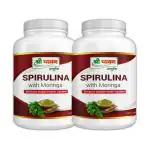 Shri Chyawan Ayurveda Spirulina with Moringa Capsule - 60 Tablets | Enriched with Anti-oxidants | Maintains Cholesterol level |(Pack of 2)