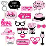 Zyozique Bachelorette Party Photo Booth Props/Bridal Shower, Wedding Engagement Party Props - Bride To Be Decorations Photo Booth Props (Pack Of 20)
