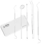 Beauté Secrets Dental Tools, Dental Pick Set 5Pcs Tooth Scraper Dental Hygiene Kit for Personal & Pets Use