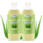 Healthy Aloe Vera Juice 1 litre by Vitro, helps Improve Skin & Hair Health 2L (Pack of 2 X 1L)