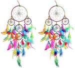 Ryme Multicolor Dream Catcher Wool Dream Catcher, 30 Inch (Pack Of 2)