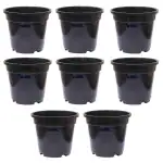 KWEL Nursery Pot 6-inch Plastic Terracotta Color (Pack of 8)