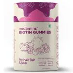 Vedamins Biotin Gummies for Hair, Skin and Nails for Men and Women, Mixed Berry 30 Gummies pack