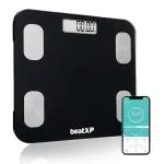 beatXP SmartPlus BMI (Weighing Scale) with 13 Essential Body Parameters | Bluetooth Weighing Machine with Smart Fitness App and Backlit LCD Display | Black