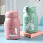 Nimika Cute water bottle for kids 330 ml Bunny Water Bottle Cute Rabit Print Water Bottle for Boys and Girls Water Bottle Sipper 2 PCS