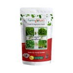 Farmgokart Combo Pack Of 4 Micro Green Seeds |SPINACH, CELERY, CLOVER & WHEATGRASS | With 4 Coco Disc |