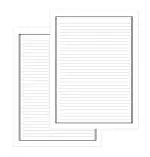 WAYTOBUY One Side Ruled Project Or Assignment Paper Right and Left Side 2 Line Rectangle Black Border for Students (60 Sheets, LFRGBLKBRDRRULED15)