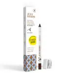 Just Herbs 2 In 1 Long Lasting,Pigmented & Waterproof Kajal, Eyeliner Pencil With Sharpener (Nutty Brown, 1.2 g)