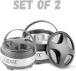 UNINOX Practical Pair Casserole Hot Pot Set 2000ML & 2500ML for Hot Meal Bliss Pack of 2 Thermoware Casserole Set (2000 ml2500 ml)