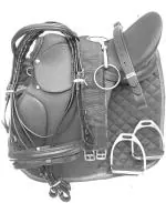 Lussoro Horse Saddle Jumping English Horse Saddle set Black (Size 16)