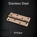 SS Butt Hinges 5X12 | SS202 | TNI | Pack of 12 | Antque Finish