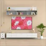 AAVYA UNIQUE FASHION AUF 32 inch LCD/LED TV Cover/Dust Proof for 32 inch TV/LCD/LED Moniter - AUF32LED (Pink,whiteFlower)