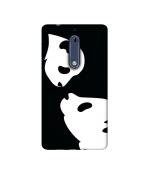 Casotec Panda Drawing Design Printed Silicon Soft TPU Back Case Cover for Nokia 5