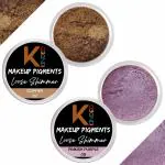 KINDED Copper and Pinkish Purple Powder Loose Shimmer Glitter Eyeshadow for Women - Pack of 2, Each Pack 3 g