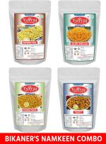 Yuvraj Aloo Bhujia Moong Dal Testy, Channa Dal Crispy and Spicy pack (370 gm x 4 )