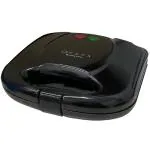 OQUA Electric Grill Sandwich Maker, Toaster and Electric Panini Press with Non-stick plates (Black)