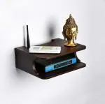 Buy WOODENCAFE Tv Cabinet Shelves Set-Top Box WiFi Router Rack Wooden ...