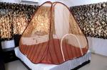 Anaya Stripe Red Double Bed Mosquito Net