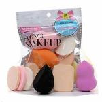 Beauty N Brains 6 pieces Set Women's Round Soft Makeup Beauty Eye Face Foundation Blender Facial Smooth Powder Puff Cosmetics Blush Applicators Sponges Use for Dry and Wet Set (Multi (Pack of 1)