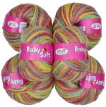 Simi Enterprise Berry Mix Acrylic Baby Soft 4 Ply Wool Ball Hand Knitting Wool, Art Craft Soft Fingering Crochet Hook Yarn, Needle Knitting Yarn Thread Dye Bb (Pack Of 8)