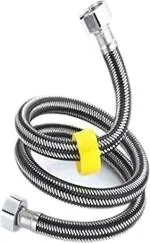 Torzen Steel 0.45 meter Silver Hose Pipe Tube/Extension Pipe